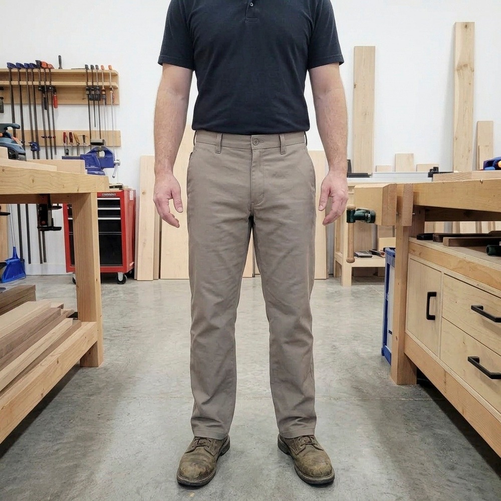 Dockers Workday Khaki Khaki/Brown Smart 360 Flex Classic Fit Pants Men's 44x30
